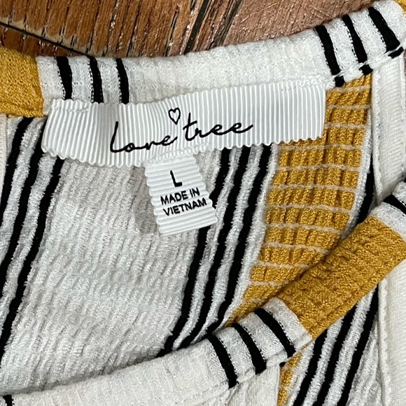 Love Tree Mustard and White Striped Top - Picture 10 of 11